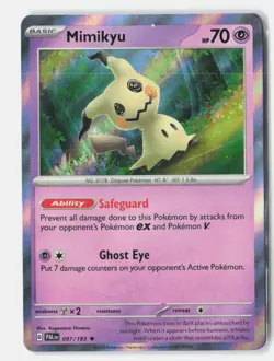 Mimikyu Reverse Holo 097/193 Rare Paldea Evolved Pokemon Near Mint - Image 1