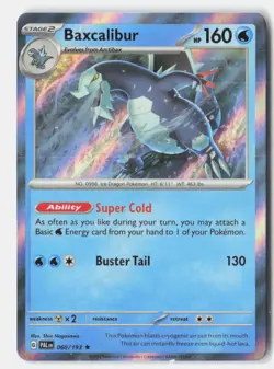 Baxcalibur Holo 060/193 Rare Paldea Evolved Pokemon Near Mint - Image 1