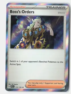 Boss's Orders (Ghetsis) Holo 172/193 Rare Paldea Evolved Pokemon Near Mint - Image 1