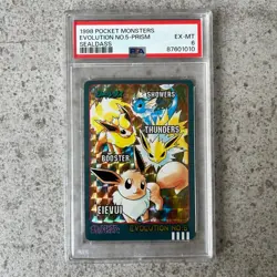 PSA 6 Eevee Evolution No 5 Prism Sealdass - Japanese Pokemon 1998 - Image 1
