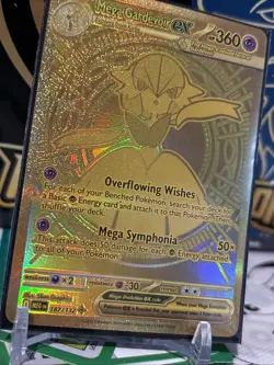 Pokemon Mega Gardevoir Ex 187/132 Gold Holo Mega Ultra Rare Mega Evolution Set - Image 2