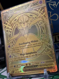 Pokemon Mega Gardevoir Ex 187/132 Gold Holo Mega Ultra Rare Mega Evolution Set - Image 3