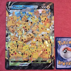 Pokemon Celebrations: Pikachu V Union SWSH139 140 141 142 Jumbo Promo - NM - Image 1
