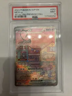 2023 Pokemon 151 UPC Ultra Premium Special Illustration Rare SVP 53 Mew ex PSA 9 - Image 1