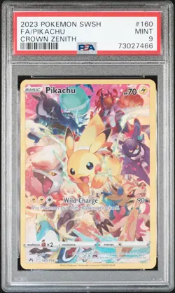 PSA 9 Mint 2023 Pokemon Crown Zenith Pikachu Full Art SECRET RARE #160/159 - Image 2