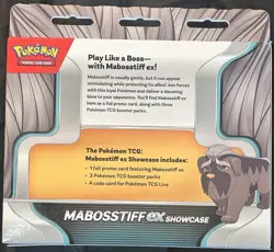 Pokemon Mabosstiff ex Showcase Box Sealed with 3 Booster Packs & 1 Foil - Image 2