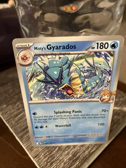 Pokemon Destined Rivals NON Holo Rare 049/182 Misty’s Gyarados Deck Exclusive - Image 1
