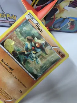 Riolu Pokemon BW33 Cosmos Holo Black & White Promo W/Swirl English Tcg Near Mint - Image 4