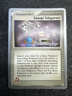 Pokemon Swoop! Teleporter 92/109 Team Rocket 2005 Worlds Michael Gonzalez - Image 3