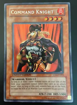 Yugioh 2004 Command Knight CT1-EN003 Incorrect Secret Foil Error Misprint - Image 1