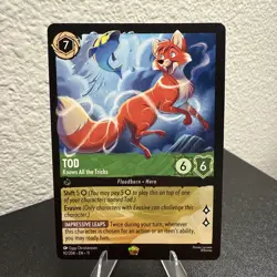 Disney Lorcana - Tod - Knows All The Tricks - Winterspell Legendary 92/204 - Image 1