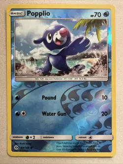 Pokemon Card - Popplio - Reverse Holo (39/149) Sun & Moon *VLP* - Image 1