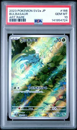 Bulbasaur 166/165 Sv2a: Pokemon Card 151 Holo (Japanese) PSA 10 - Image 1