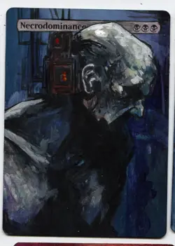 Necrodominance Altered Art Mtg Hand Painted Card Commander - Image 1