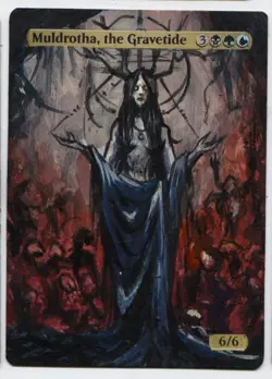 Muldrotha, the Gravetide Altered Art Mtg Hand Painted Card Commander - Image 1