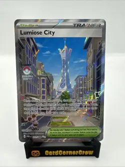 Lumiose City 111/088 Trainer-Stadium Full Art Holo Rare Pokemon TCG Card - Image 1