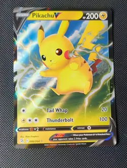 Pikachu V 086/264 Fusion Strike Ultra Rare Holo Pokemon Card - Image 1