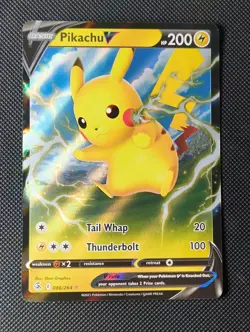 Pikachu V 086/264 Fusion Strike Ultra Rare Holo Pokemon Card - Image 2