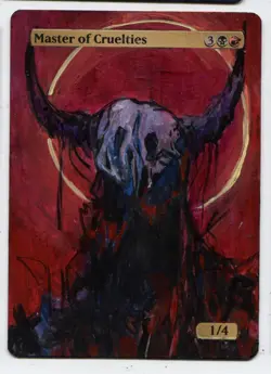 Master of Cruelties Altered Art Mtg Hand Painted Card Commander - Image 1