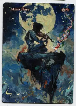 Mana Flare Altered Art Mtg Hand Painted Card Commander - Image 1