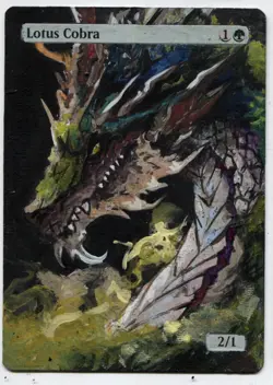 Lotus Cobra Altered Art Mtg Hand Painted Card Commander - Image 1