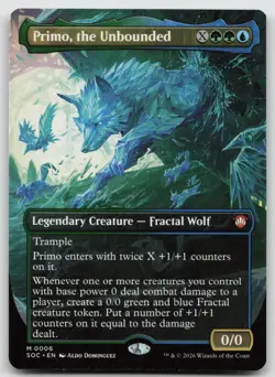 Primo, the Unbounded (Borderless) M Commander: Secrets of Strixhaven 6 NM - Image 1