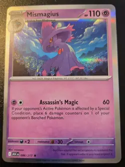 Mismagius 086/217 Holo Rare Mega Evolution: Ascended Heroes Pokemon TCG - Image 1