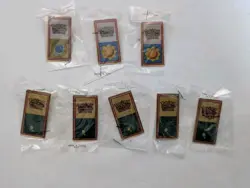 Lot 8 Pokemon League Kanto Gym Badge Pins WOTC Nintendo Vintage Sealed - Image 1