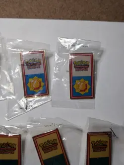 Lot 8 Pokemon League Kanto Gym Badge Pins WOTC Nintendo Vintage Sealed - Image 3