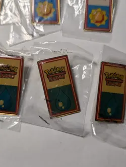 Lot 8 Pokemon League Kanto Gym Badge Pins WOTC Nintendo Vintage Sealed - Image 5