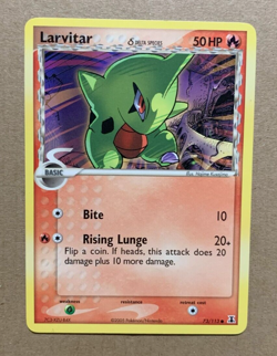 Larvitar 73/113 EX Delta Species - Uncommon Pokemon Card - NM - Image 1