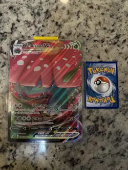 OVERSIZED JUMBO Pokemon Card Venusaur VMAX SWSH102 Promo NM w/ Toplader - Image 1