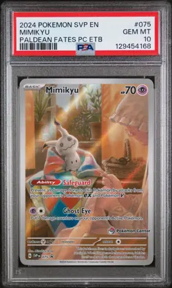 2024 POKEMON SVP EN-SV BLACK STAR PROMO #075 MIMIKYU PSA 10 - Image 1