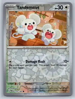 Pokemon TCG - Paradox Rift - Reverse Holo - Tandemaus - 153/182 - Image 1