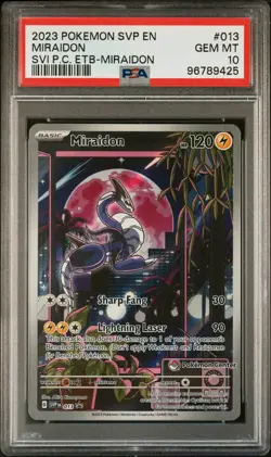 2023 Pokemon SVP EN-SV Black Star Promo Miraidon Svi PC Etb-Miraidon PSA 10 #013 - Image 1