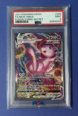 2021 Pokemon SWSH FA/Mew VMax Fusion Strike Secret #269 PSA 9 MINT - Image 1