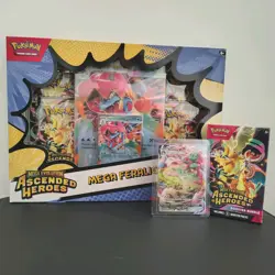Pokemon Ascended Heroes Mega Feraligatr EX Box + Booster Bundle + Snorlax VMAX - Image 1