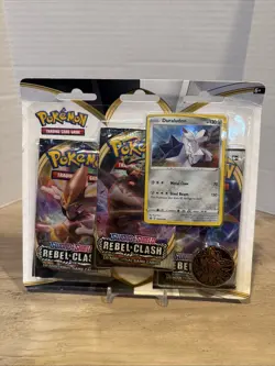 Pokemon Sword & Shield Rebel Clash 3 Booster Pack Blister Pack Duraludon Promo - Image 1
