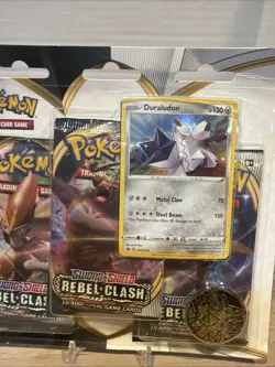Pokemon Sword & Shield Rebel Clash 3 Booster Pack Blister Pack Duraludon Promo - Image 3