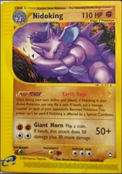 Pokemon TCG Nidoking Aquapolis 24/147 Reverse Holo Rare - Image 1