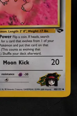 Erika's Clefairy 1st Edition 40/132 LP Gym Challenge Uncommon Pokemon TCG - Image 4