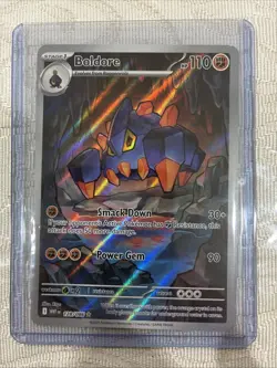 Boldore 128/086 Sv: White Flare Holo Illustration Rare Pokemon Scarlet & Violet - Image 1