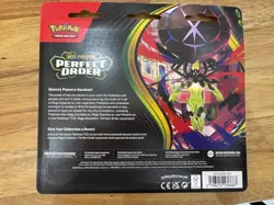 Pokemon Mega Evolution Perfect Order 3-Pack Triple Blister (Chikorita Promo) - Image 2