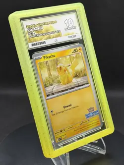 ⚡🎨 Pokemon TCG – Pikachu 214 – Illustration Contest Promo – ACE 10 + GrailGuard - Image 3