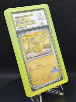 ⚡🎨 Pokemon TCG – Pikachu 214 – Illustration Contest Promo – ACE 10 + GrailGuard - Image 4