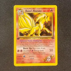 2000 Pokemon Gym Challenge - Blaine's Ninetales 1st Edition Non-Holo Rare 21/132 - Image 1