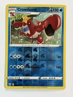Pokemon TCG Crawdaunt Sword & Shield - Battle Styles 039/163 Reverse Holo - Image 1