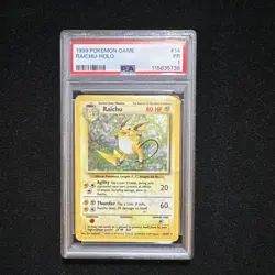 Pokemon 1999 Base Set unlimited Raichu Holo Rare #14/102 PSA 1 - Image 4
