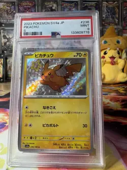Pikachu 236/190 Sv4a: Shiny Treasure EX Holo (Japanese) PSA 9 - Image 1