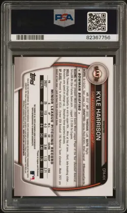 2023 Bowman 1st Kyle Harrison Auto Refractor /499 PSA 10 🔥🔥 - Image 2